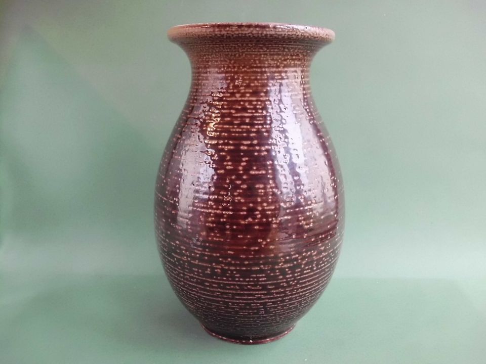 Studio Keramik Vase Wim Mühlendyck braun Mid Century 60 er in Hilchenbach