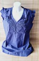 Tunika Bluse ärmellos blau mit V-Ausschnitt * Gr. 40 * Berlin - Niederschönhausen Vorschau