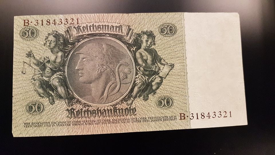 Alte Banknote 50 Reichsmark 1933  Vz !! in Wriezen