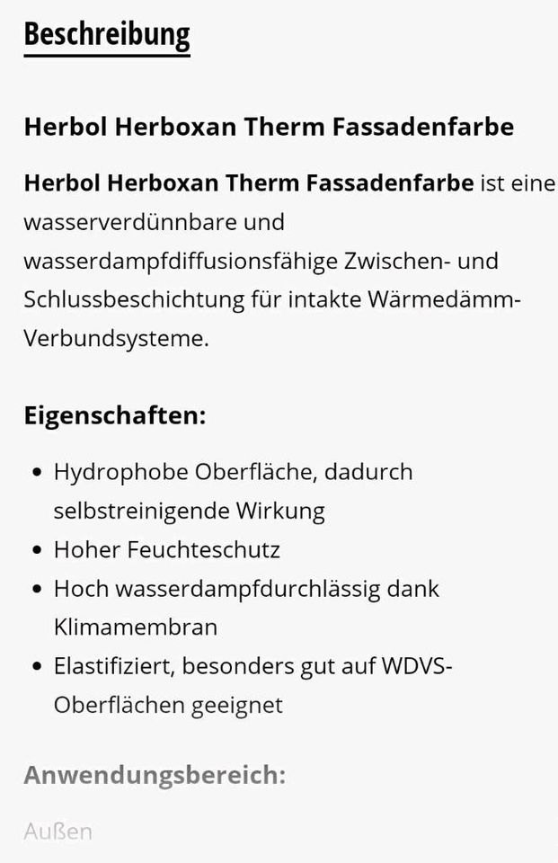 Herboxan Therm Fassadenfarbe 12,5 Liter in Berlin
