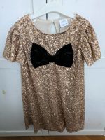 ZARA Kleid Pailletten Gold Schleife samt Gr. 140 NEU MIT ETIKETT Frankfurt am Main - Sachsenhausen Vorschau