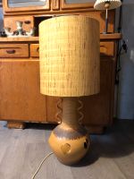 große Bodenlampe, Stehlampe mit Keramikfuß vintage midcentury Sachsen - Pegau Vorschau