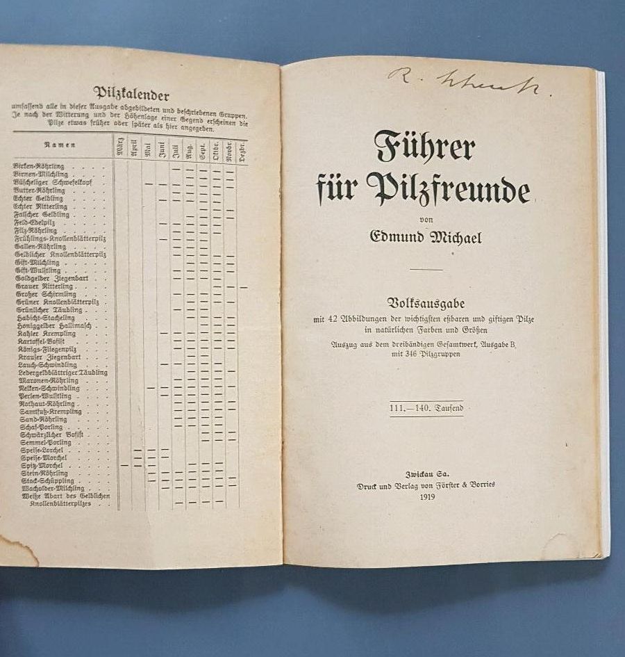 Führer für Pilzfreunde Buch Volksausgabe 1919 alt antik Sammler in Weil am Rhein