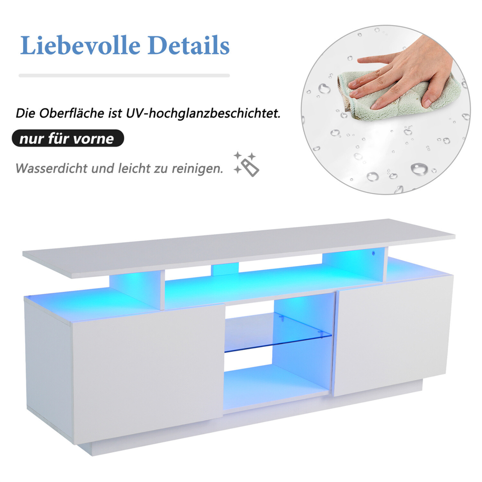 TV Schrank LED Lowboard Sideboard Fernsehschrank Fernsehtisch in Merenberg