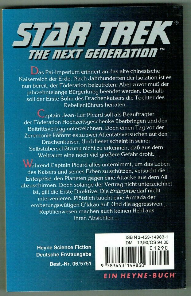 STAR TREK THE NEXT GENERATION Nr, 51 DIE EHRE DES DRACHEN ERSTAUS in Hemer