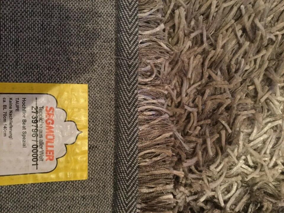 Teppich Vorleger Hochflor 1,40x0,70 silber grau taupe Läufer in München