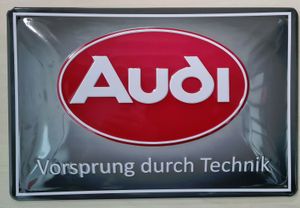 Blechschild Audi – Garage  Kambli - schreiben schenken genießen