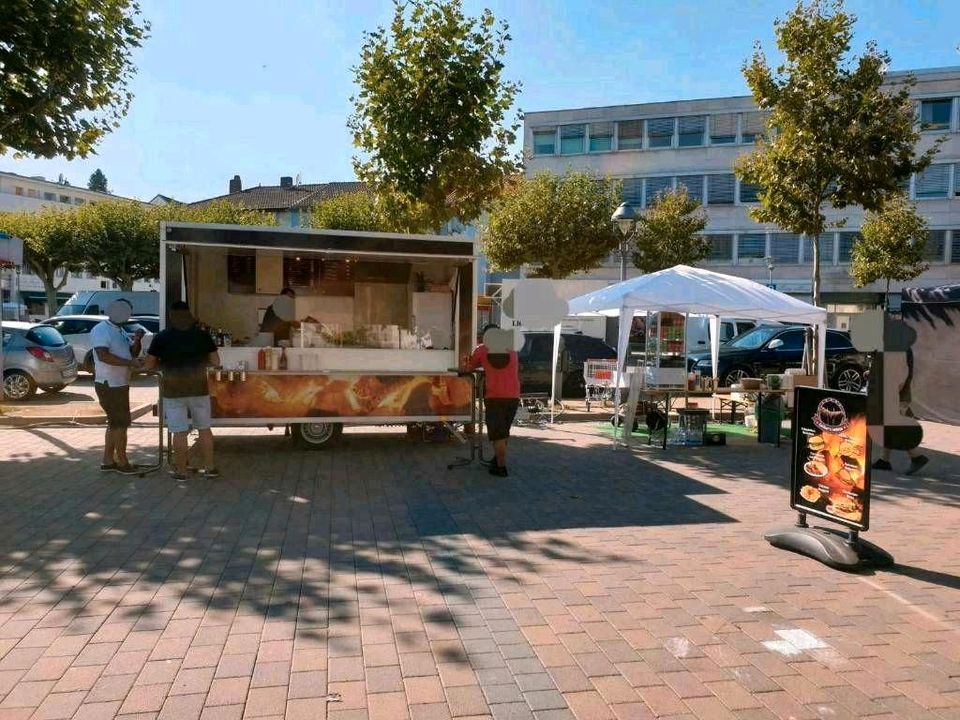 XXL Imbisswagen Imbissanhänger Grillwagen Verkaufswagen mieten zu vermieten leihen food truck zu vermieten street food anhänger  mobile küche Dönerwagen Crepes wagen Grillfest waffel Döner anhänger in Groß-Gerau