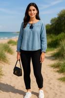 LTB Bluse hellblau Gr. S Stickerei Boho Sommerlook wie neu Baden-Württemberg - Brackenheim Vorschau