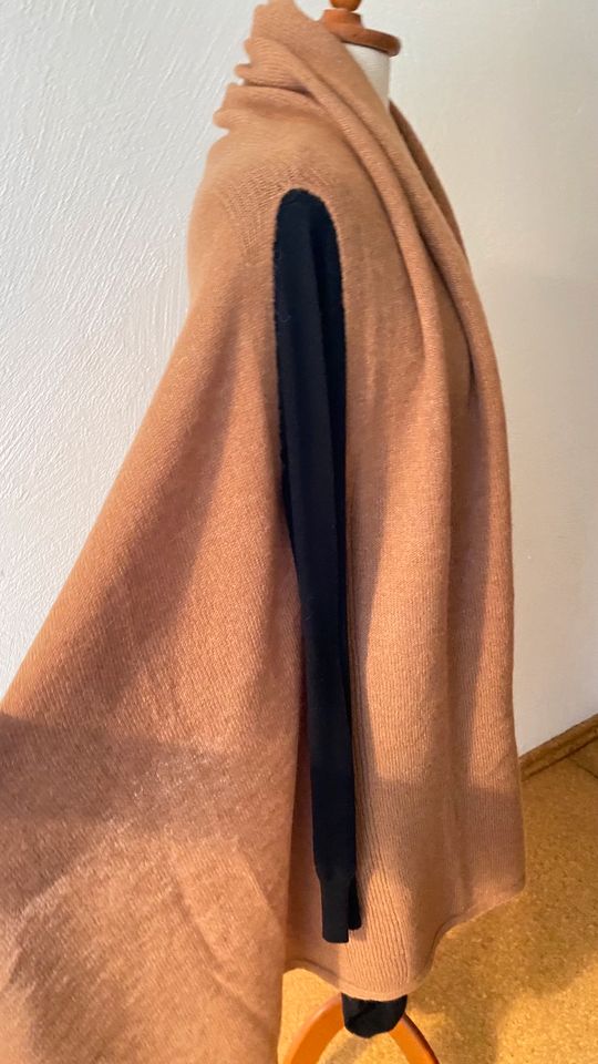 Brax Strick Poncho in softem Alpaka-Mix - Cognac Braun in Waltenhofen