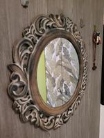 Spiegel Glas Holz floral rund ca. 50cm Nordrhein-Westfalen - Tönisvorst Vorschau