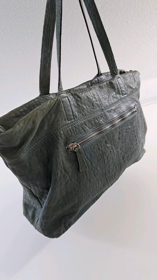 Marc O`Polo Tasche Shopper Schulterttasche in Grün/Grau in Pfeffenhausen