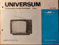 Bedienungsanleitung Universum Volltransistor Fernseh Koffergerät Bayern - Knetzgau Vorschau