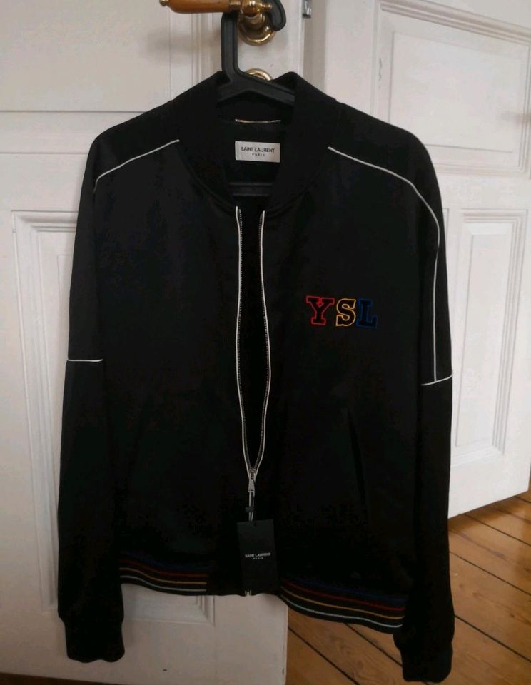 Original Saint Laurent YSL Teddy Patch Bomberjacke Größe 52 in Hamburg