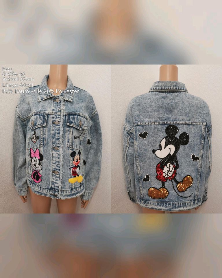 Mickey Mouse Jeansjacke Größe 46 in Nettetal