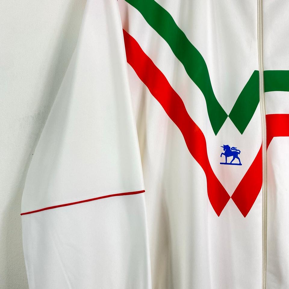Vintage Italien Trainingsjacke Gr.54 Weiß Italia 90er 90s y2k in Gronau (Westfalen)