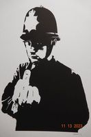 Banksy Repr. Lithographie , Handsign, gestemp, limitiert Nordrhein-Westfalen - Gronau (Westfalen) Vorschau