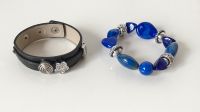 Armband schwarz Armschmuck Blume Herz royalblau silber Schmuck Bayern - Ustersbach Vorschau