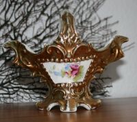 Vase Blumenkörbchen handbemalt Blattgold Sachsen - Mildenau Vorschau