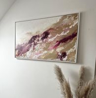 Abstrakte Kunst Bild Gemälde Leinwand Kunstwerk rot lila rosa Hessen - Trebur Vorschau