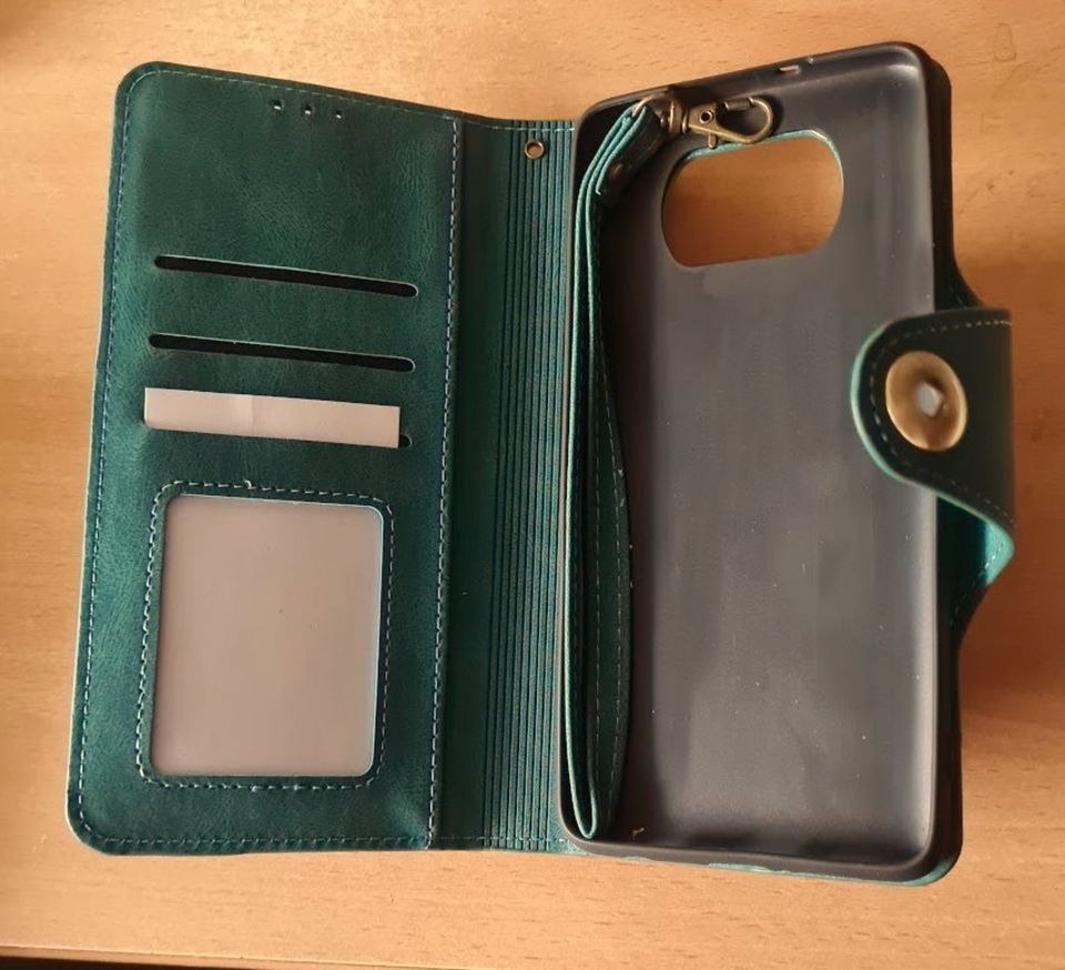 Neu Handytasche Hülle Xiaomi Poco X3 Pro Case petrol in Marsberg