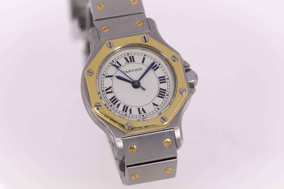 Cartier Santos Oktagon Stahl/Gold Automatik Damen Uhr Ref.0907 in Glücksburg