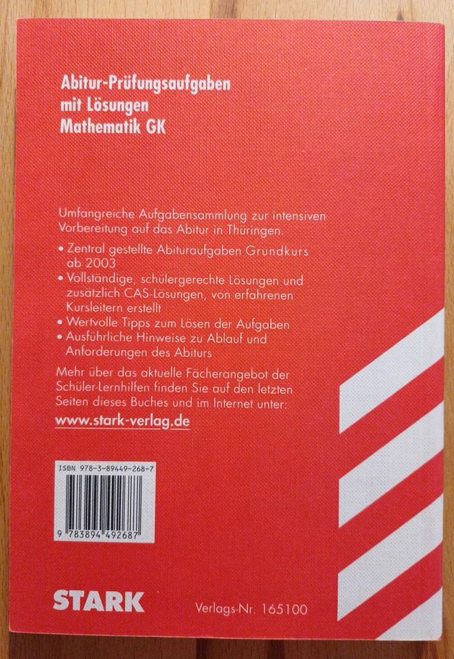 Stark Abitur Prüfungsaufgaben Mathematik  GK 2008, Thüringen, Sta in Bad Berka