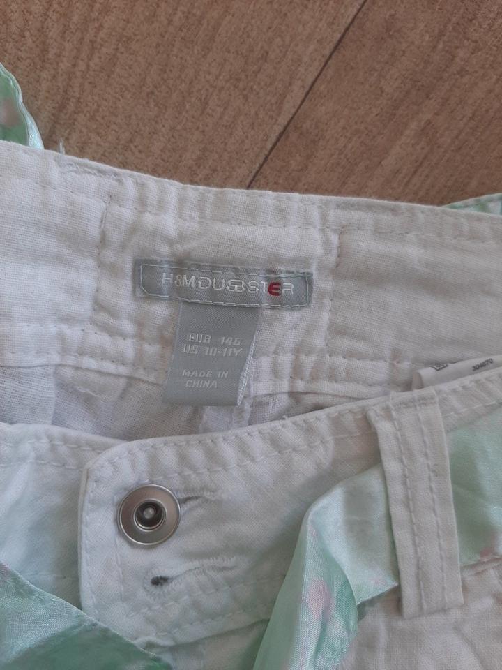 Mädchen Hose Jeans Leinen Sommer weiß Leggings Zara 146/152 in Ribnitz-Damgarten