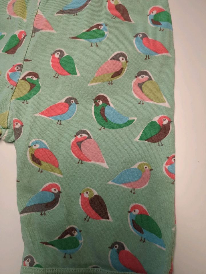 Mini Boden Schlafanzug Sommer Pyjama Vogel retro 92 98 mint in Pfinztal