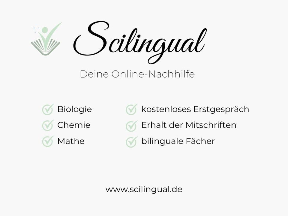 Online Nachhilfe in Bio, Chemie & Mathe in Staufenberg