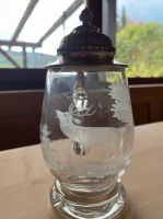 Bierkrug aus Glas mit Zinndeckel Bayern - Hausham Vorschau