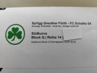 1 pdf-Ticket Fürth gg Schalke, Sitzplatz Block Q, Reihe 14 Bayern - Fürth Vorschau