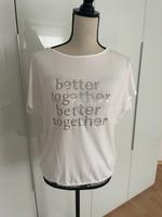 S.Oliver - Blusenshirt - Gr. 38 - weiß -silber Bayern - Kolitzheim Vorschau