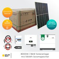 SOLAR ALLin 8800Wp/8000W PV-Anlage Mit 10kWh HV Stromspeicher | 20x Ulica Solar Module Bifazial 440Wp | Afore Hybrid Wechselrichter 3-Phasig HV | App & WiFi Nordrhein-Westfalen - Würselen Vorschau
