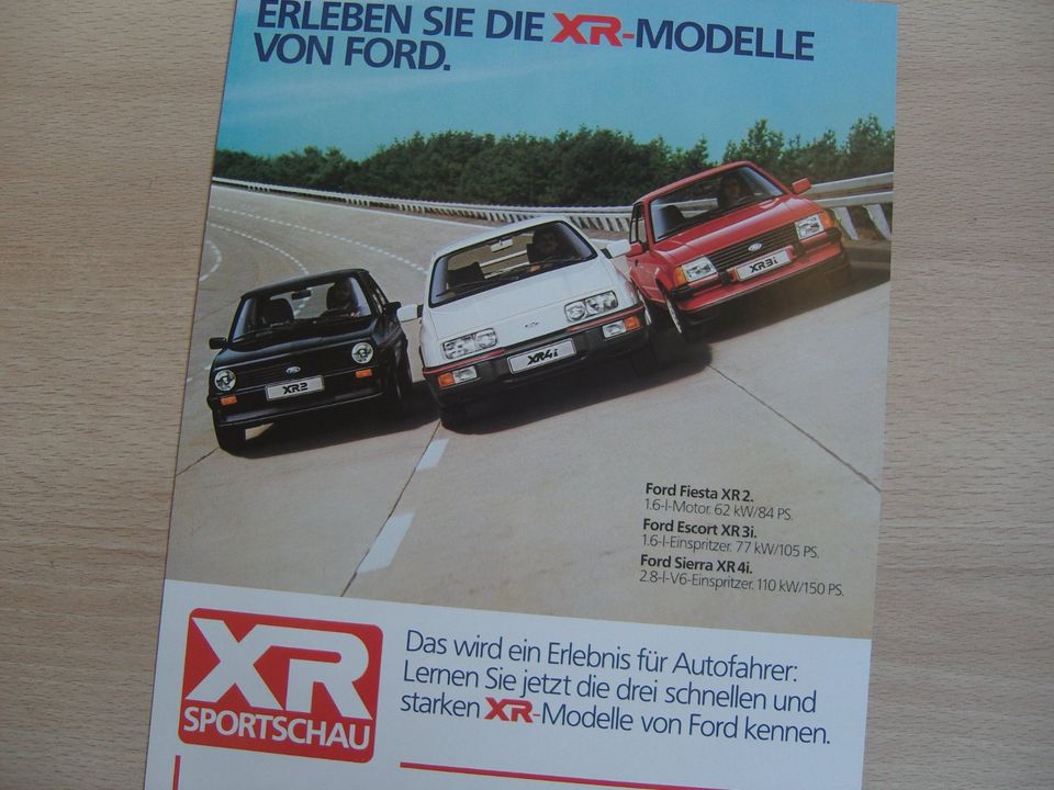 Ford XR Modelle XR2 XR3i XR4i Prospekt rar Oldtimer in Villingen-Schwenningen