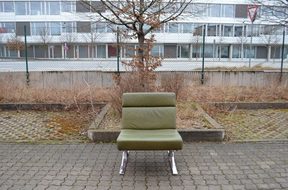Mid Century Vintage Lounge Chair Barcelona Aera Ledersessel 1v5 in München