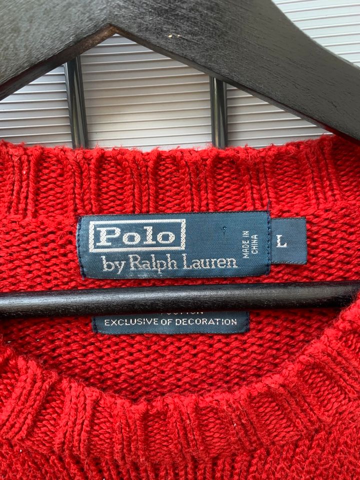 Polo Ralph Lauren Strick Sweatshirt L Rot in Recklinghausen
