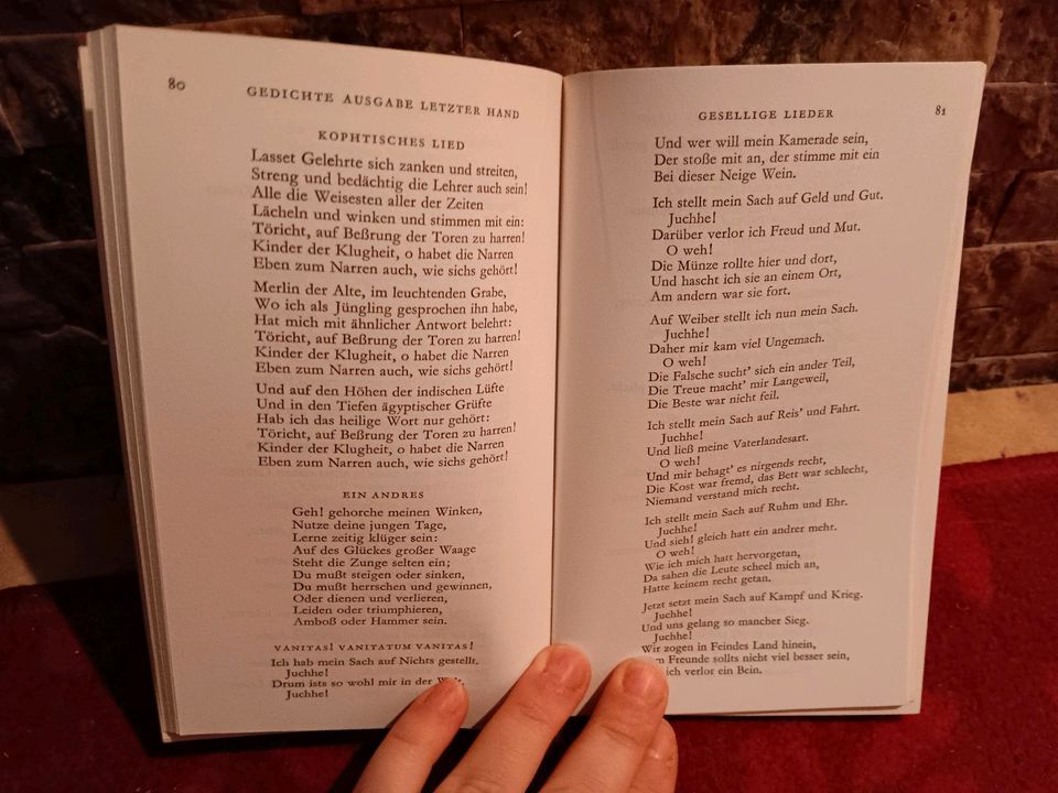 Goethe 1961 sämtliche Gedichte erster Teil in Mainhardt