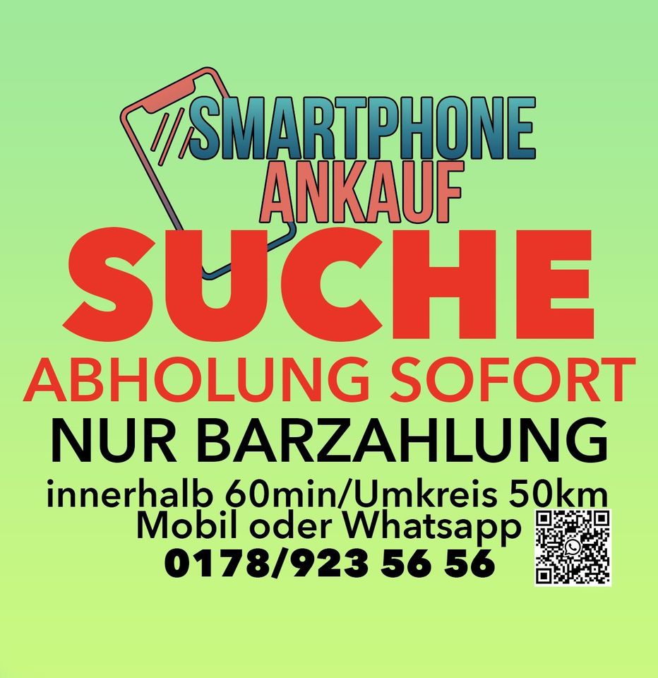 SUCHE Apple iPhone 15 SE XR XS X 2020 2022 8 12 13 14 Mini Plus Pro Max i Phone Oppo Xiaomi Find X5 Reno Lite 12T 13T Google Pixel 7 Sony S23FE S23 S24 S24+ FE 5 IV Titanium 64GB 128GB 256GB 512GB 1TB in Castrop-Rauxel