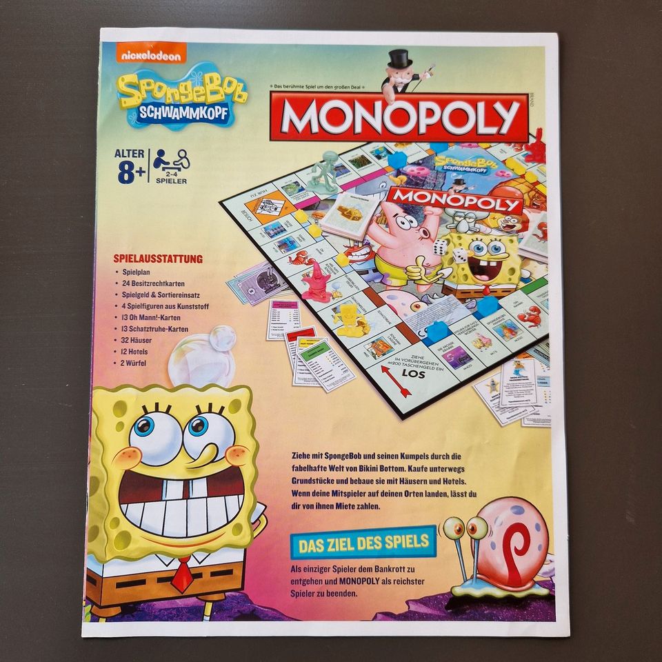 Monopoly Spongebob Edition von Parker Hasbro Sammlerstück in Breitengüßbach