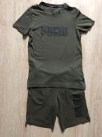 PUMA Shirt +Hose kurz Gr. 152 oliv Sachsen - Kamenz Vorschau