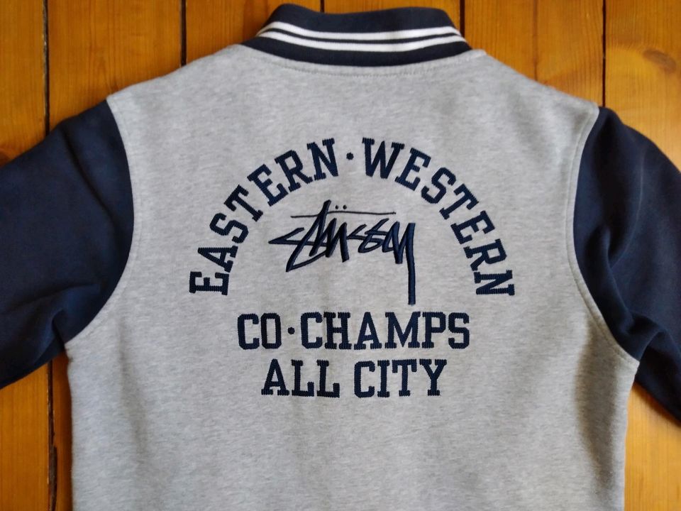 Stussy Collegejacke M US Import Baseballjacke Varsity blau grau in Wuppertal