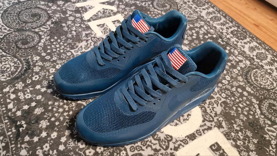 NIKE AIR MAX 90 HYPERFUSE DEADSTOCK INDEPENDENCE DAY NAVY NEU