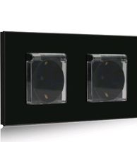 NEU ❗️ 2x Doppelte Steckdose m. Abdeckung * Glas schwarz 10€/Stk Sachsen-Anhalt - Nachterstedt Vorschau