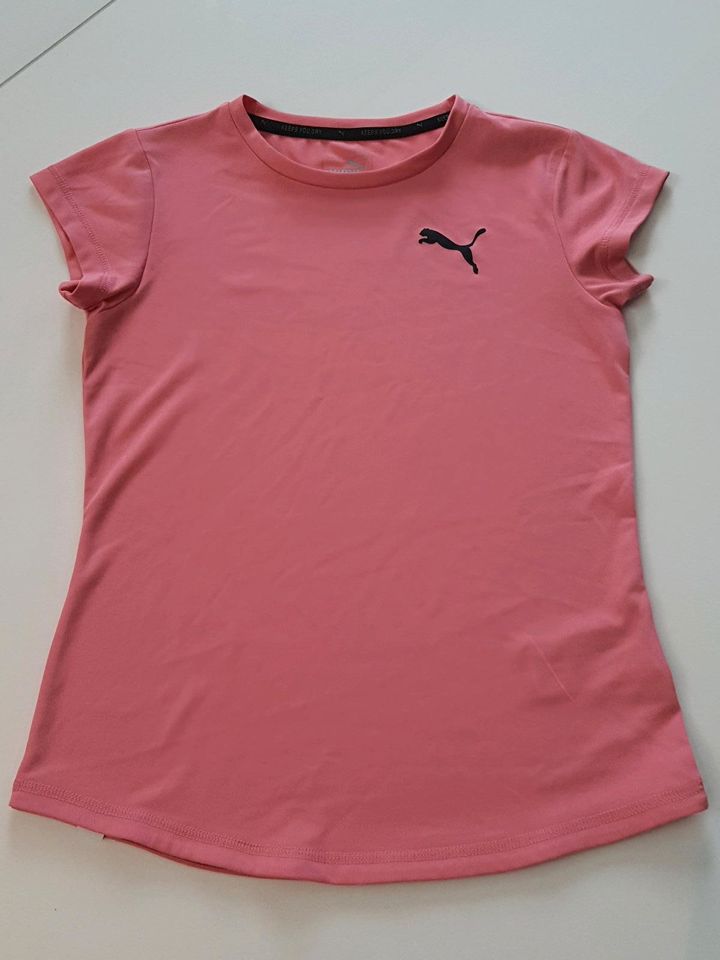 NEUWERT.❤️PUMA❤️Sport T-Shirt strech pink Mädchen Oberteil⭐️152⭐️ in Mülheim-Kärlich