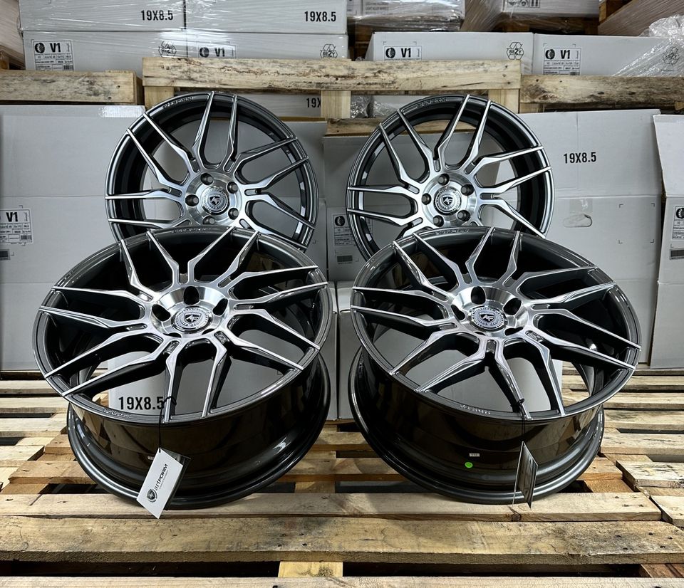 Artform AF802 19 Zoll Felgen für VW Golf 5 6 7 8 Passat Scirocco Arteon Phaeton Sharan GTI GTD GTE egolf 6R 7R 8R B5 B6 B7 B8 CC 3C 13 R 3H 3D 7N Sommerräder Winterräder silber Reifen Volkswagen in Neckarsulm