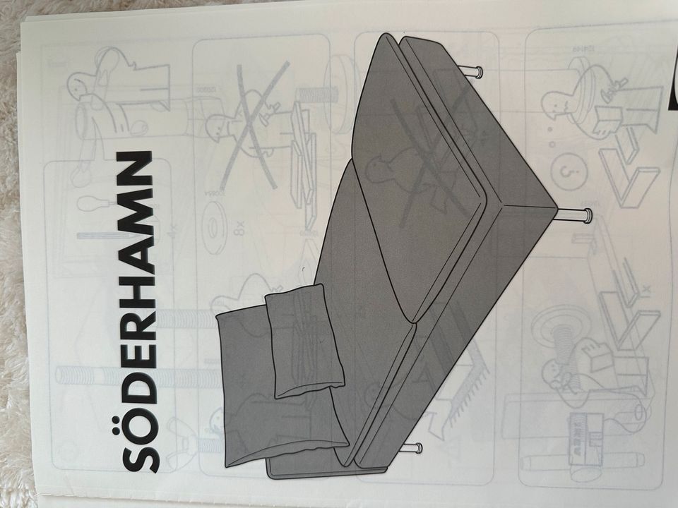 NUR DER BEZUG  für Söderhamn Sofa Ikea Finsta Weiß in Simmern