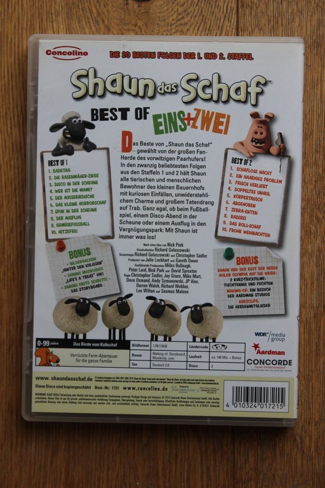 Shaun das Schaf Best of Eins+Zwei, DVD für Kinder in Michelbach an der Bilz