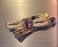 Goldenes Armband ( 585 ) massiv mit 6 Amethysten - Wertanlage Sachsen-Anhalt - Bad Kösen Vorschau