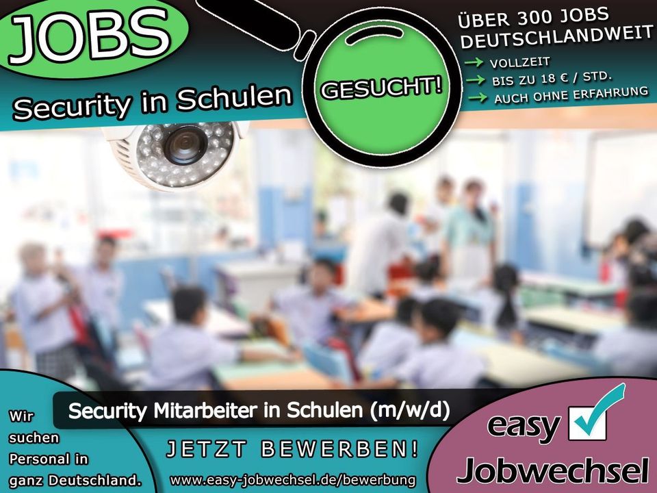 SECURITY für Schule in Essen (m/w/d) gesucht | Einkommen bis zu 3.100 € | Karriere-Neustart! VOLLZEIT JOB | Festanstellung im Sicherheitsbereich und Security in Essen